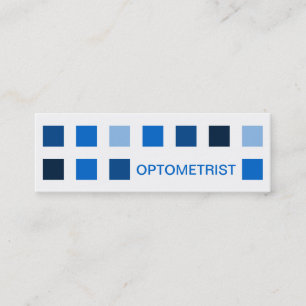 Carte De Visite Mini OPTOMÉTRISTE (carrés modernes)