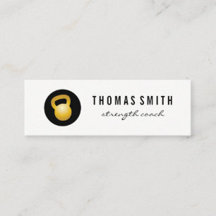 Carte De Visite Mini (Or) Kettle Bell Fitness Trainer