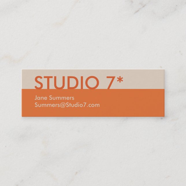 Carte De Visite Mini Orange - Série naturelle (Devant)