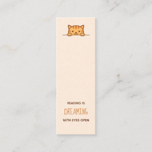 Carte De Visite Mini Orange Tabby Cat Pékin au-dessus de la citation Si