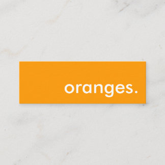 Carte De Visite Mini oranges.