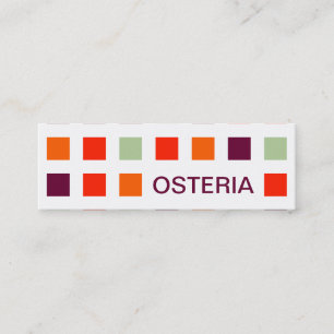 Carte De Visite Mini OSTERIA (carrés modernes)