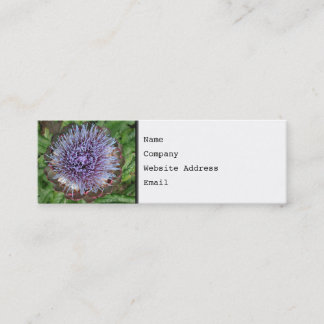 Carte De Visite Mini Ouvrez la fleur d'artichaut. Pourpre