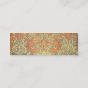 Carte De Visite Mini Paon de William Morris et motif de dragon