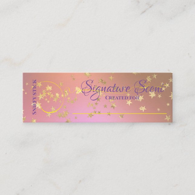 Carte De Visite Mini Parfum sur mesure parfum personnel sniff note mixe (Devant)