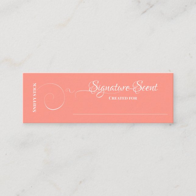 Carte De Visite Mini Parfum sur mesure parfum personnel sniff note mixe (Devant)