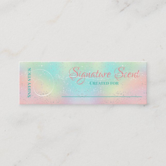 Carte De Visite Mini Parfum sur mesure parfum personnel sniff note mixe (Devant)