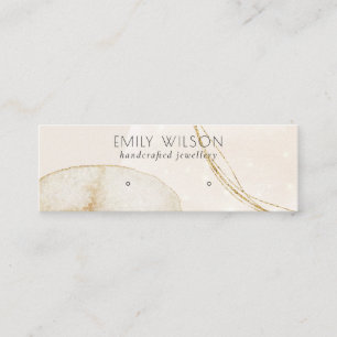 Carte De Visite Mini Parties scintillant Abstraite Écran d'oreille Beig