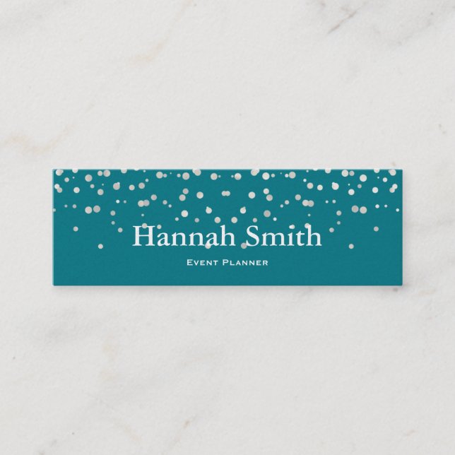 Carte De Visite Mini Parties scintillant de luxe moderne et élégante (Devant)