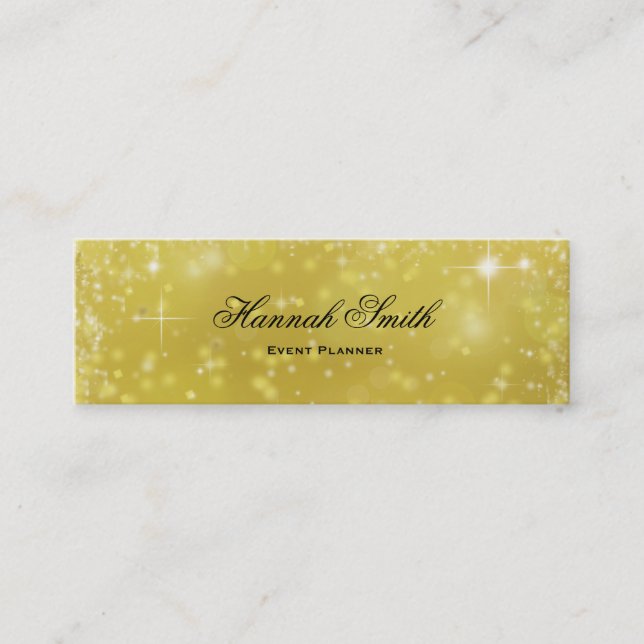 Carte De Visite Mini Parties scintillant de luxe moderne et professionn (Devant)