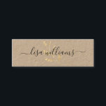 Carte De Visite Mini Parties scintillant d'or chic noir kraft moderne<br><div class="desc">Parties scintillant d'or chic noir kraft moderne</div>