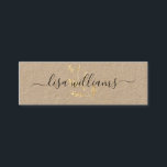 Carte De Visite Mini Parties scintillant d'or chic noir kraft moderne<br><div class="desc">Parties scintillant d'or chic noir kraft moderne</div>