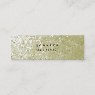 Carte De Visite Mini Parties scintillant or blanc Sequin Hair Stylist S