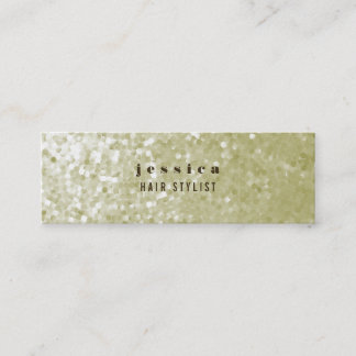 Carte De Visite Mini Parties scintillant or blanc Sequin Hair Stylist S