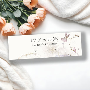 Carte De Visite Mini Parties scintillant Pressé Fleurs Boucles d'oreill