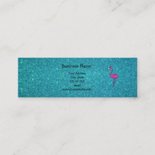 Carte De Visite Mini Parties scintillantes roses Girly de turquoise de