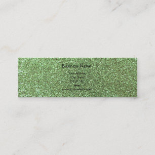 Carte De Visite Mini Parties scintillantes vert clair