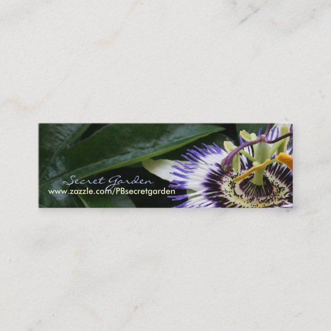 Carte De Visite Mini Passiflora 2 Floral Photographie Mini Carte de vis (Devant)
