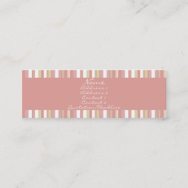 Carte De Visite Mini Pastel rose • Profilecard (Devant)