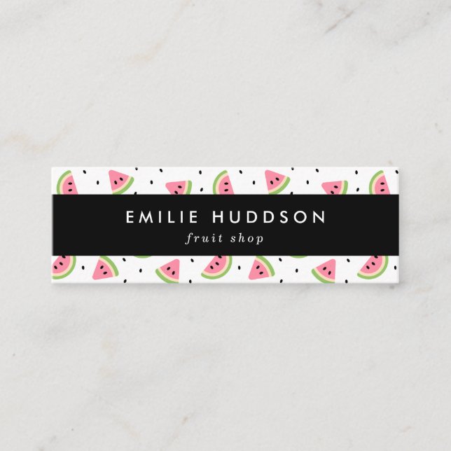 Carte De Visite Mini Pastèque Rose, Graines De Pétanque, Boutique De Fr (Devant)