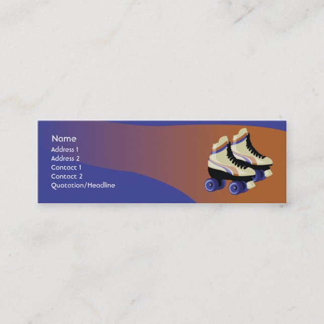 Carte De Visite Mini Patins - maigres (Devant)