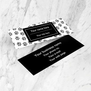 Carte De Visite Mini Patrouilles de Doodle, Paws de Chien, Paws de Chat