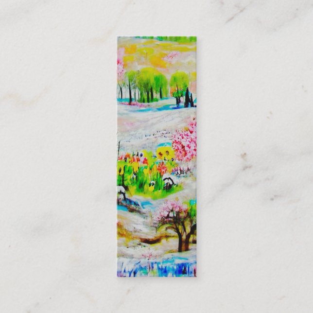 Carte De Visite Mini Paysage aquarelle 2 Signet (Devant)