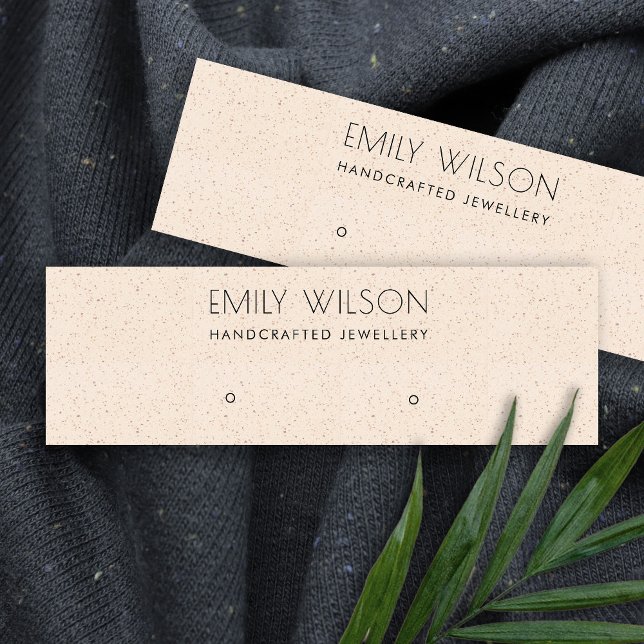 CARTE DE VISITE MINI PEACH ROSE BLANC CÉRAMIQUE STUD EARRY AFFICHER LOG (Créateur téléchargé)