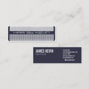 Carte De Visite Mini Peigne de coiffeur moderne mini branding de salon