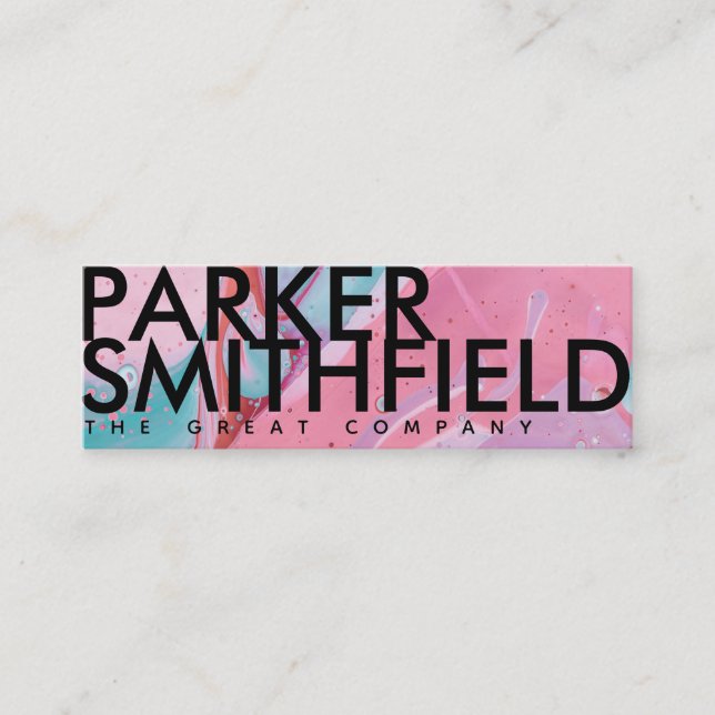 Carte De Visite Mini Peinture colorée pour (Devant)