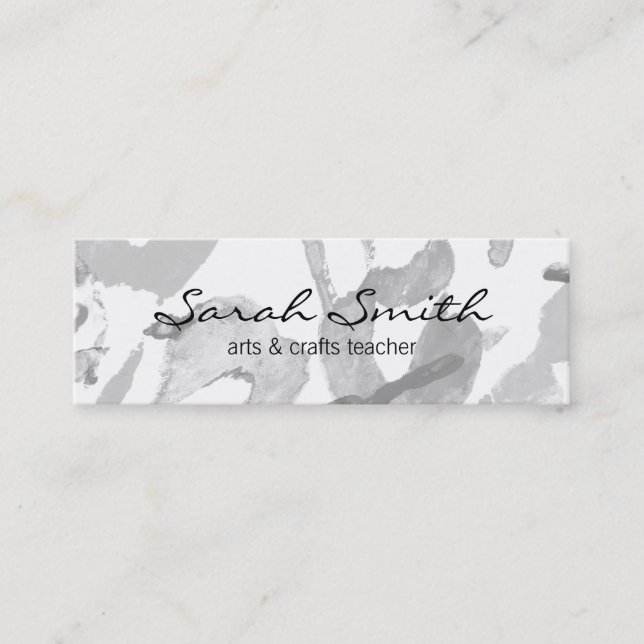 Carte De Visite Mini Peinture manuelle | Professeur d'art (Devant)