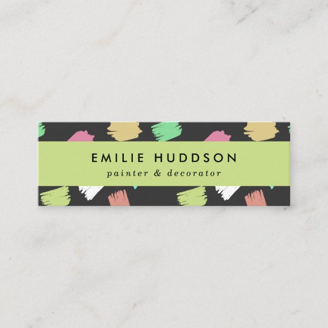 Carte De Visite Mini Peinture, Peintre, Peinture, Décorateur (Devant)