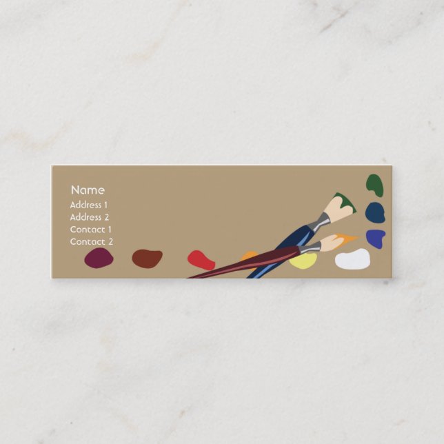 Carte De Visite Mini Peintures - maigres (Devant)
