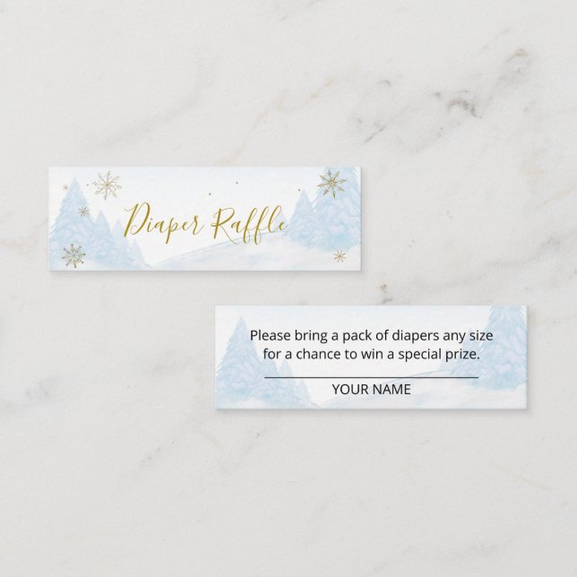 Carte De Visite Mini Père Noël Baby Christmas Baby Diaper Raffle (Devant / Derrière)