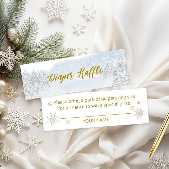 Carte De Visite Mini Père Noël Baby Christmas Baby Diaper Raffle (Créateur téléchargé)