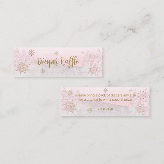 Carte De Visite Mini Père Noël Baby Christmas Baby Diaper Raffle (Devant / Derrière)