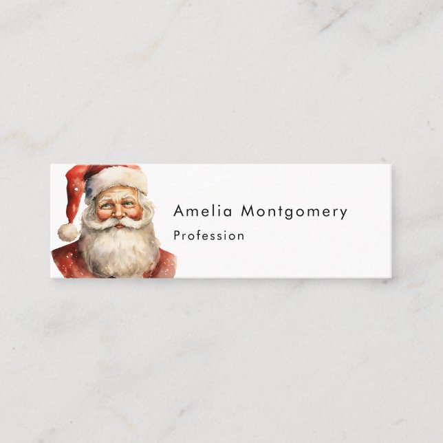 Carte De Visite Mini Père Noël Noël rétro de Noël (Devant)