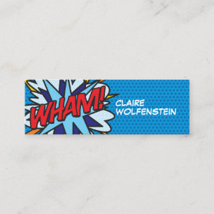 Carte De Visite Mini Personnalisé Pop Art Comic Book WHAM!