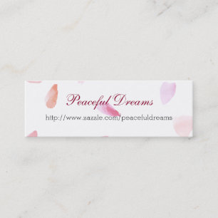 Carte De Visite Mini Pétales Roses romantiques