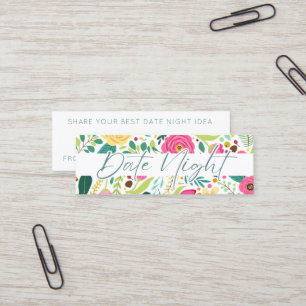 Carte De Visite Mini Petals Prosecco Fête des mariées Date Nuit Idée