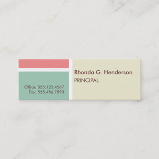 Carte De Visite Mini Petit bloc de couleur moderne extra professionnel