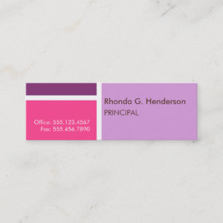 Carte De Visite Mini Petit bloc de couleur moderne violet professionnel