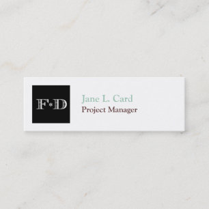 Carte De Visite Mini Petit logo miniature tout simplement chic brun bla