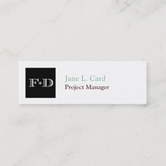 Carte De Visite Mini Petit logo miniature tout simplement chic brun bla