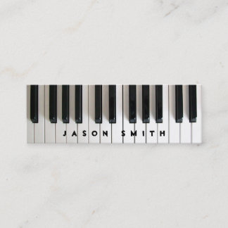 Carte De Visite Mini petite musique de piano mince