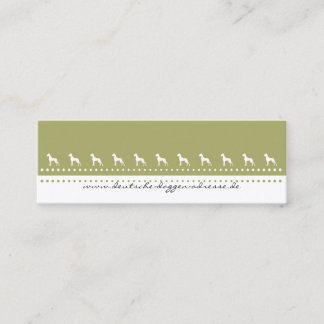 Carte De Visite Mini Petits silhouettes de Dogue Allemand