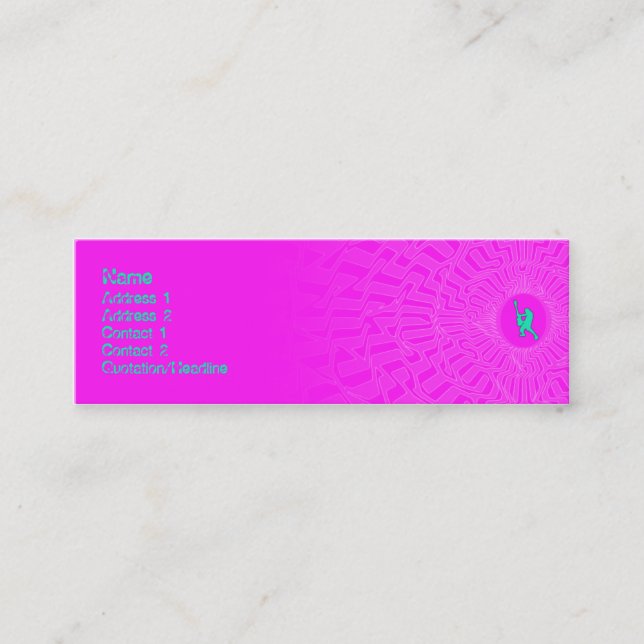 Carte De Visite Mini Peu d'homme de guitare - maigre (Devant)