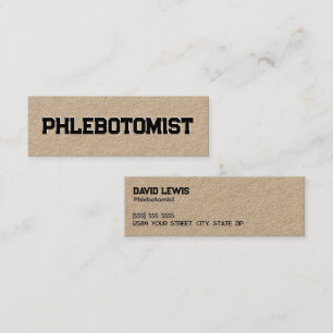 Carte De Visite Mini Phlebotomiste Kraft