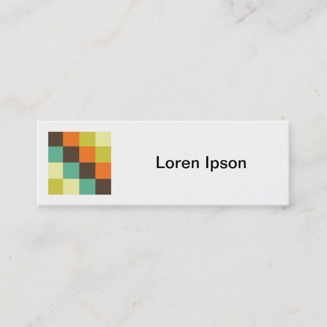 Carte De Visite Mini Photo carré - Carrés couleur 014 (Devant)