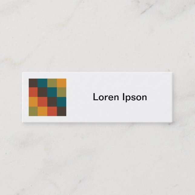 Carte De Visite Mini Photo carré - Carrés couleur 03 (Devant)